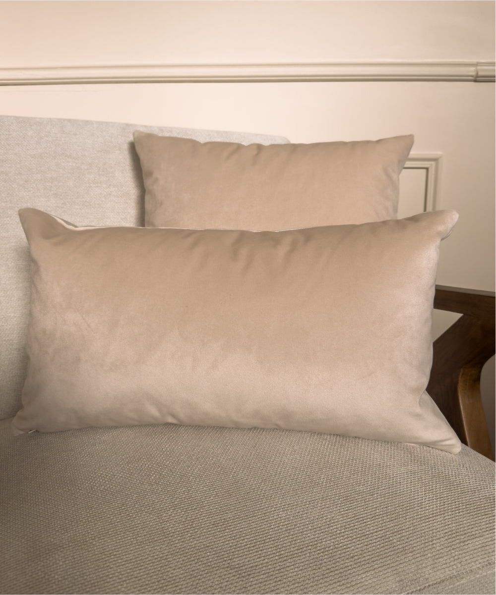 Coussin en velours couleur beige
#couleur_beige