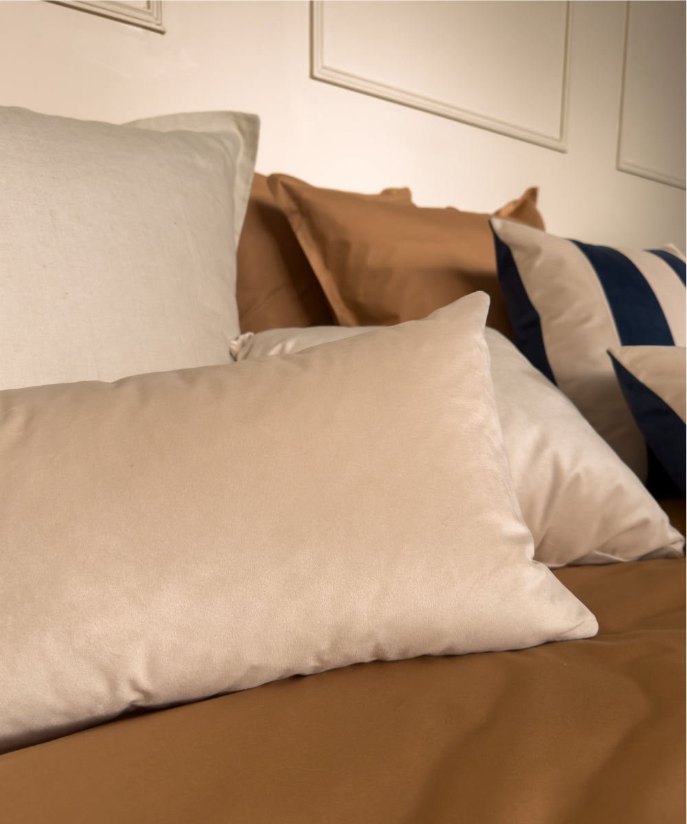Coussin en velours couleur beige
#couleur_beige