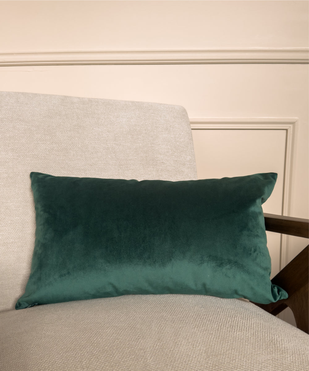 Coussin en velours couleur sapin #couleur_sapin