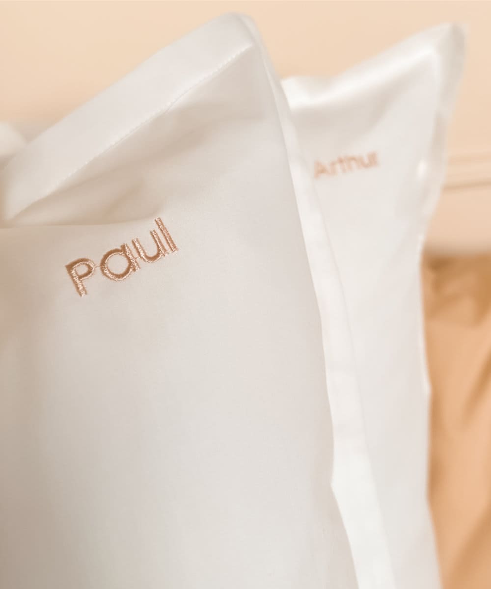 Taies d'oreiller en percale de coton BIO - Coloris blanc - Le Drap Français
