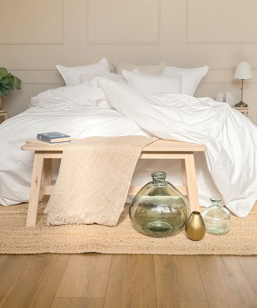 Taies d'oreiller en percale de coton BIO - Coloris blanc - Le Drap Français