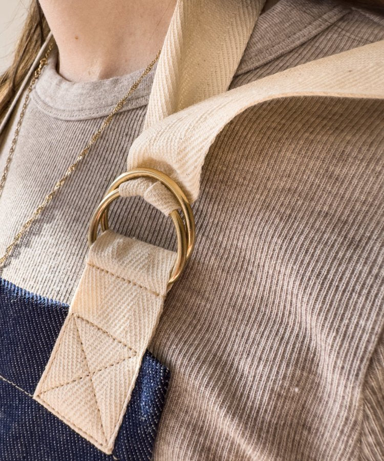 Tablier Français en denim - fabriqué au coeur des vosges - 100% coton - Le Drap français