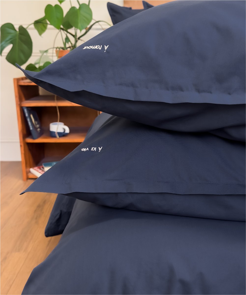 Lot de 2 taies d'oreiller Percale de coton bio