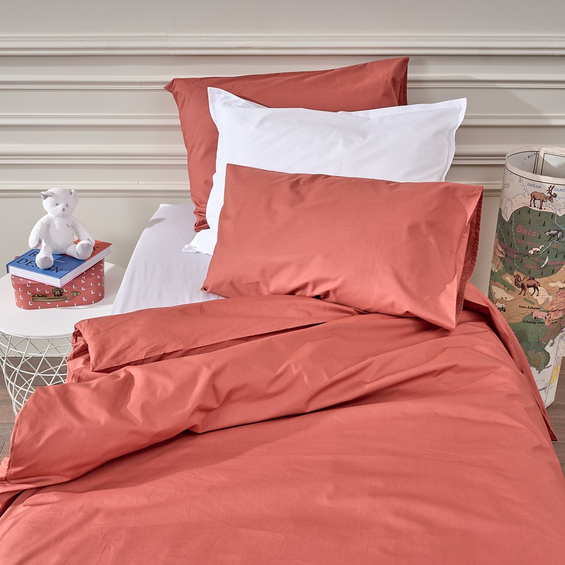 Drap-housse bébé et enfant - Percale de coton bio - Le Drap Français