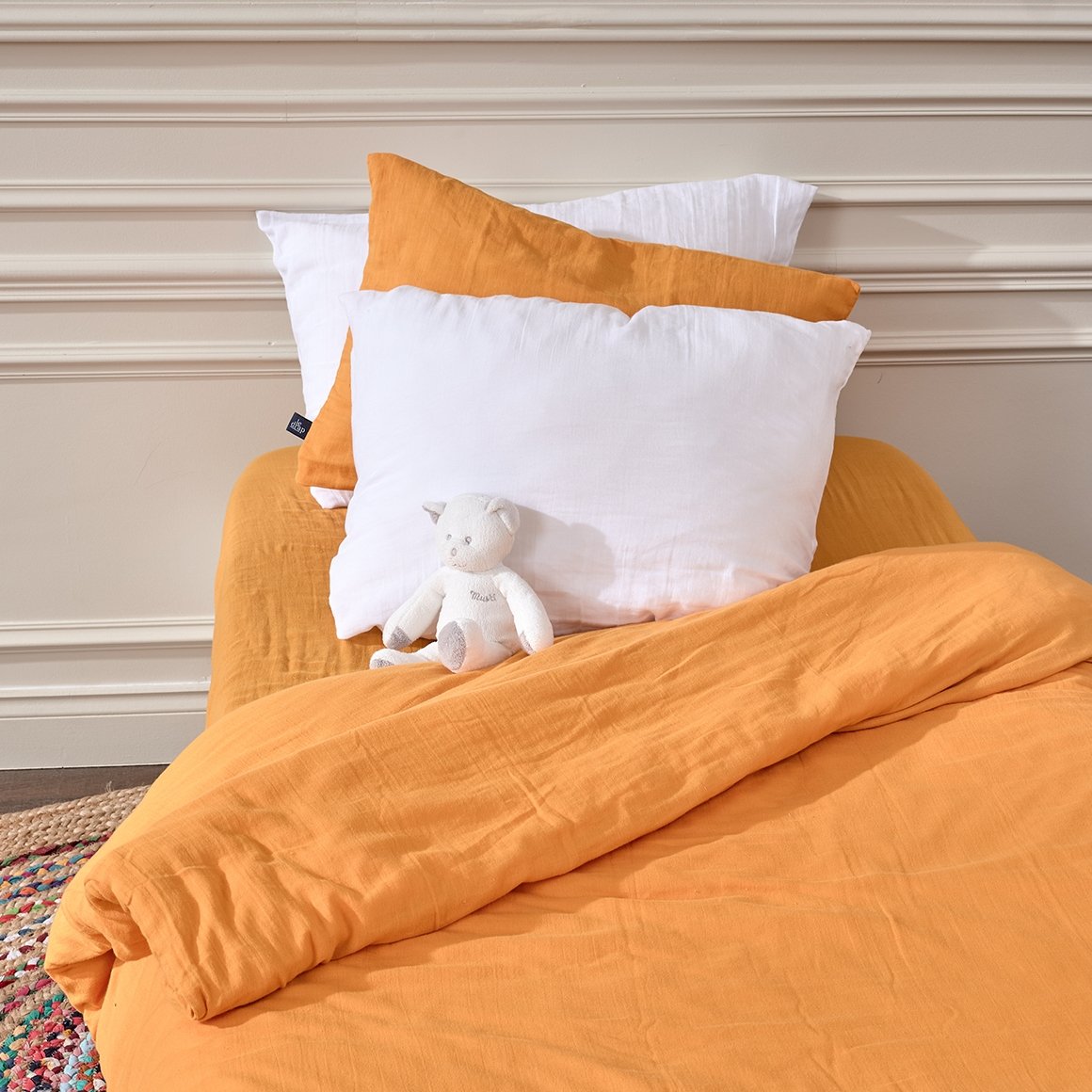 Taie d'oreiller enfant - Double gaze de coton - Le Drap Français