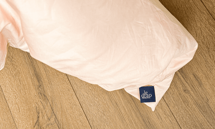 Le Drap Français housse de couette rose poudré