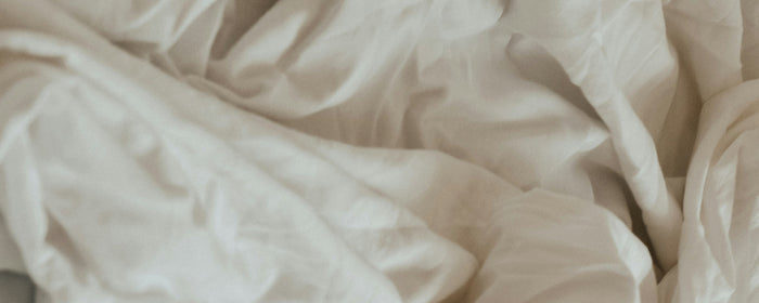 Draps en coton froissés