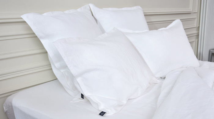 Drap-housse en lin lavé français