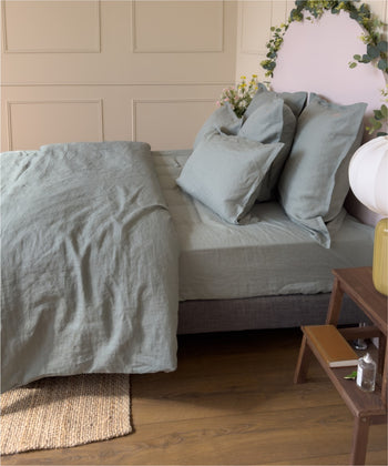 Drap-housse en lin lavé français - Adapté au matelas épais - Le Drap Français