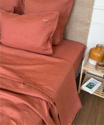 Drap plat Lin lavé français