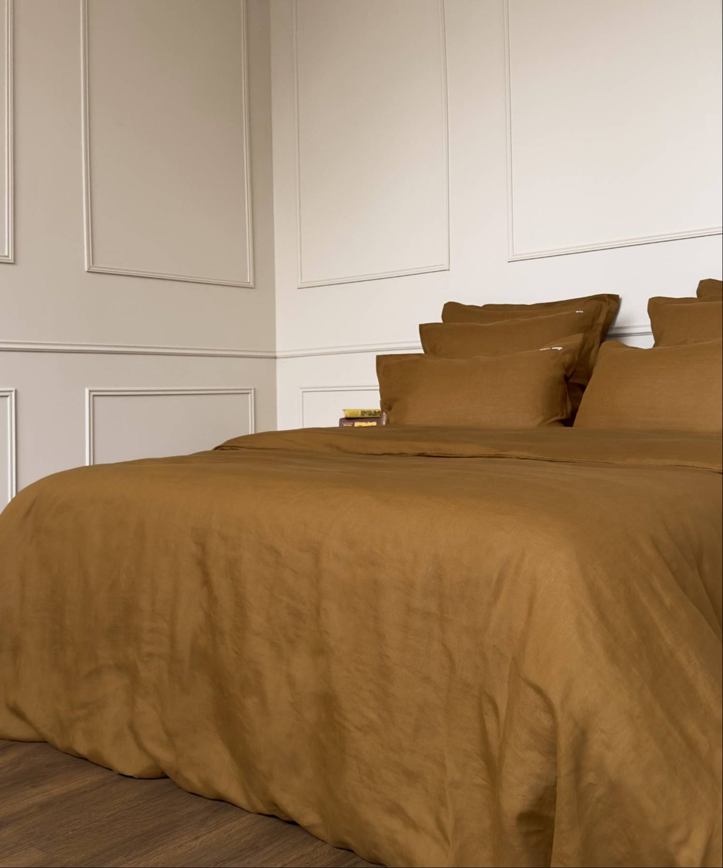 Linge de lit en lin - Parure : housse de couette, drap et taie - Coloris bronze - le drap français 