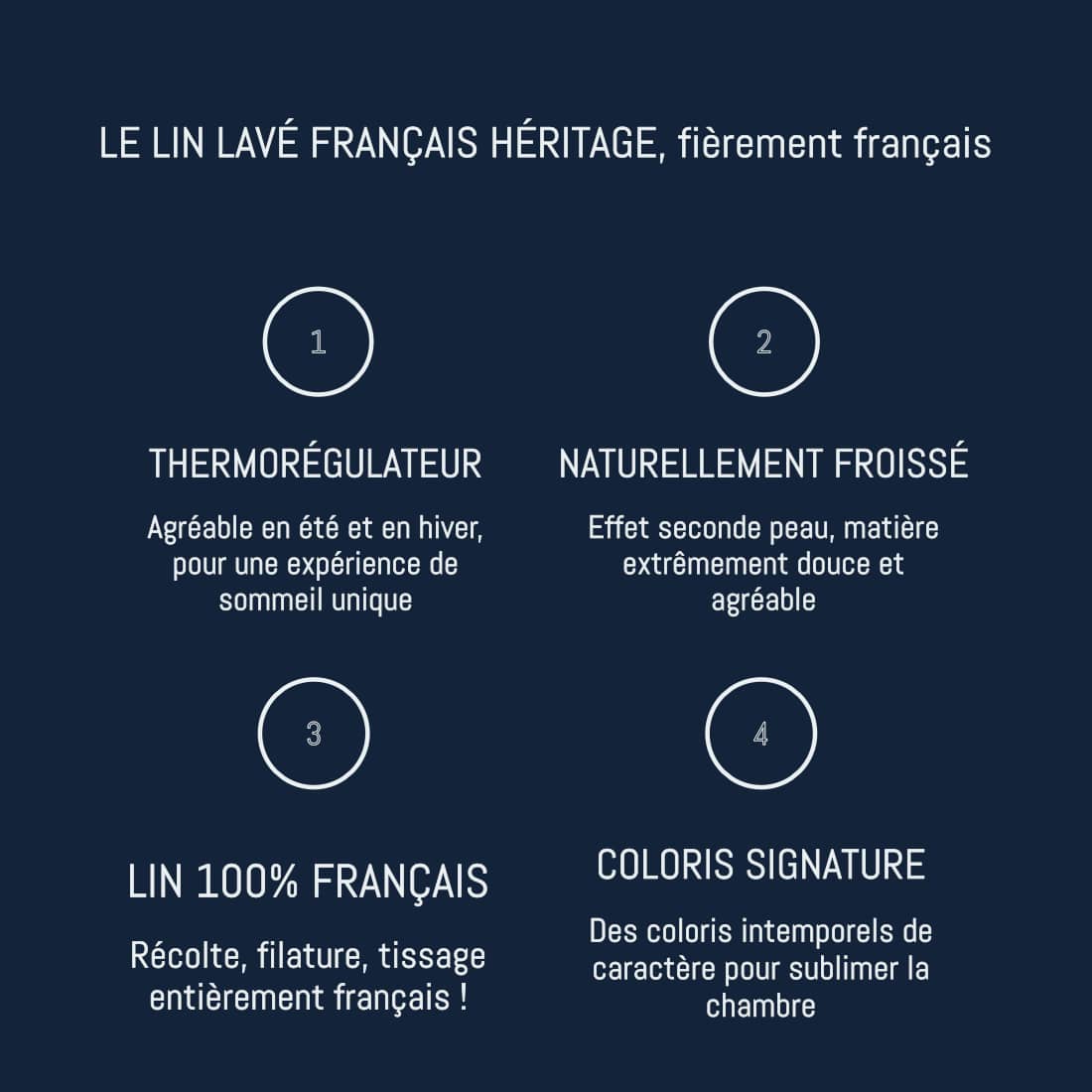Lin lavé français Héritage Le Drap Français