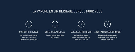 PARURE LIN FRANÇAIS HÉRITAGE